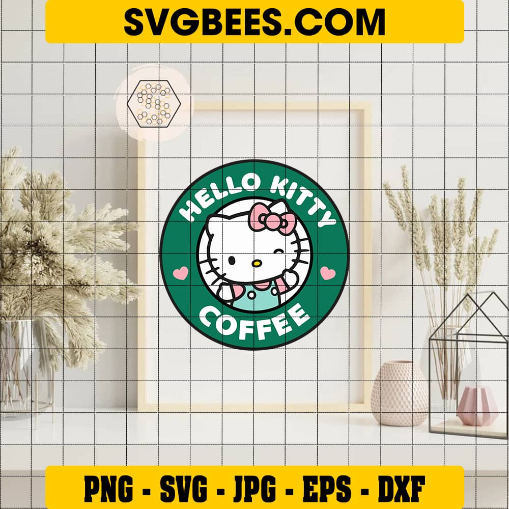 Hello Kitty Starbucks SVG, Hello Kitty Starbucks Logo SVG, Starbuck Cup SVG