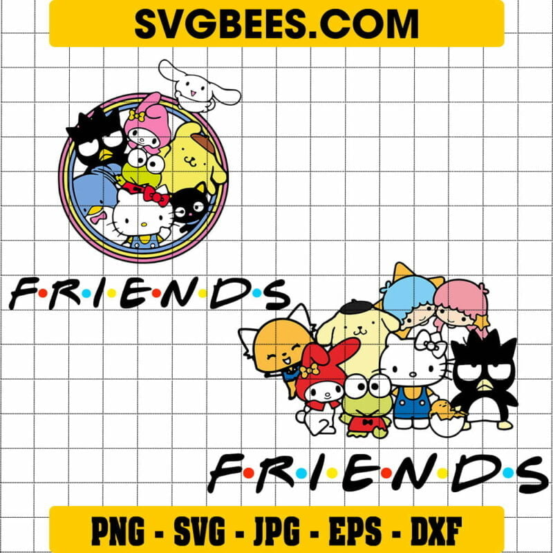 Sanrio Bundle Svg, Sanrio Characters Svg, Hello Kitty Svg, Kawaii Kitty  Svg, Cartoon Svg, Png Dxf Jpg Eps File