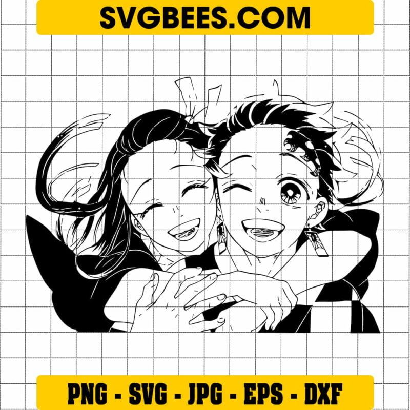 Nezuko and Tanjiro SVG