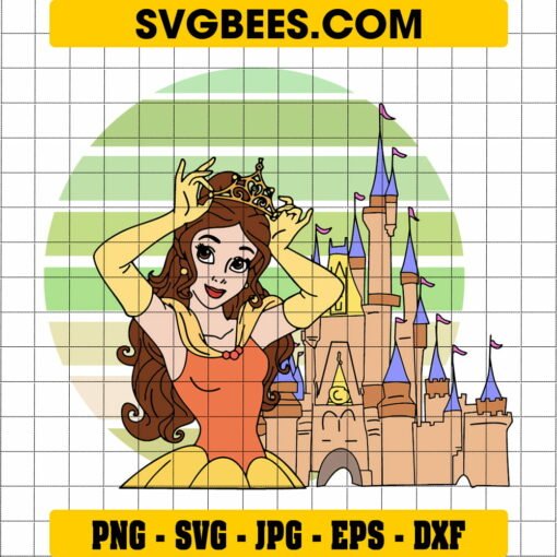Princess Belle SVG - Castle SVG - SVGBees