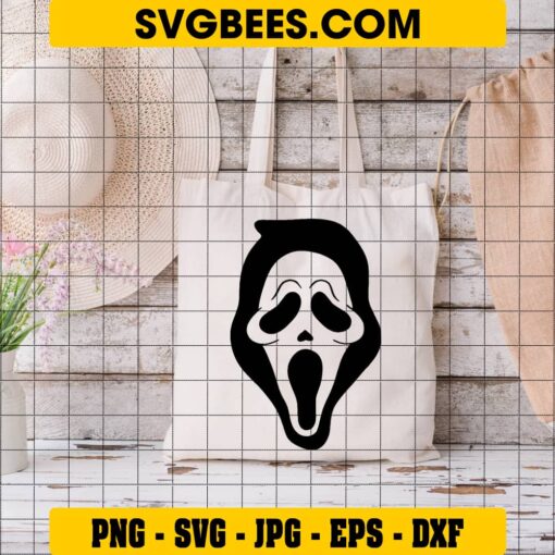 Scream Ghost Face SVG on Bag