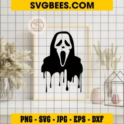 Scream Ghost Face SVG on Frame