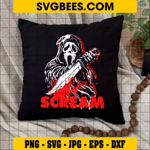 Scream SVG on Pillow