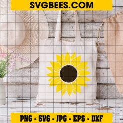 Sunflower SVG on Bag