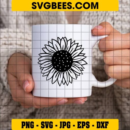 Sunflower SVG on Cup