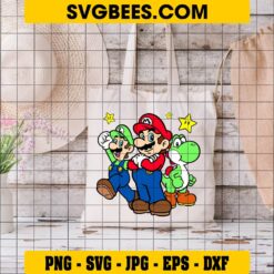 Super Mario SVG on Bag