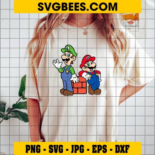 Super Mario SVG on Shirt