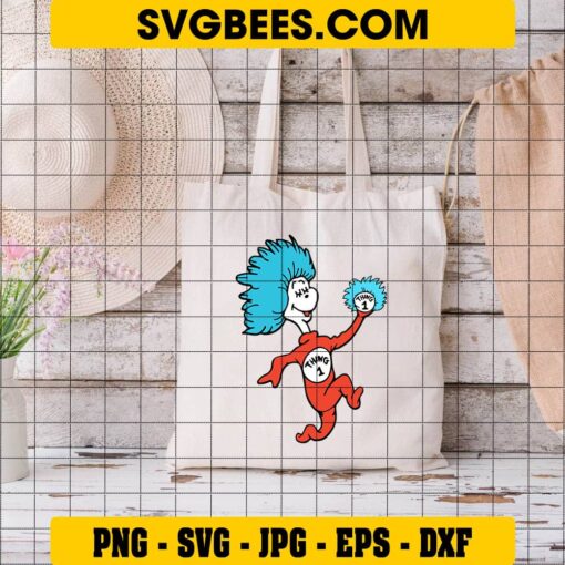 Thing 1 SVG on Bag