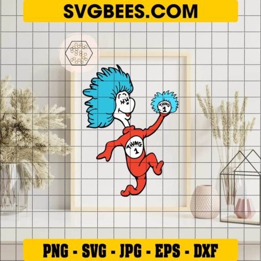 Thing 1 SVG on Frame