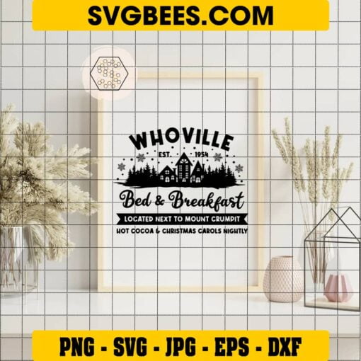 Whoville Sign SVG on Frame
