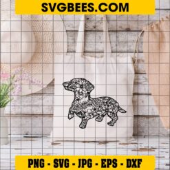 Wiener Dog SVG on Bag