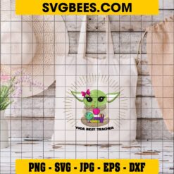 Yoda Best Teacher SVG on Bag