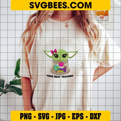 Yoda Best Teacher SVG on Shirt