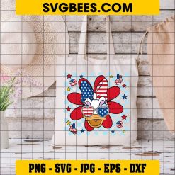 4th of July Daisy Duck Svg, American Flag Glasses Svg, 1776 Svg on Bag