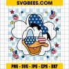 4th of July Donald Duck Svg, American Flag Glasses Svg, 1776 Svg
