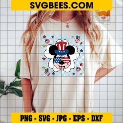 4th of July Mickey Svg, American Flag Glasses Svg, 1776 Svg on Shirt