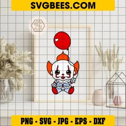 Baby Pennywise Clown Svg on Frame