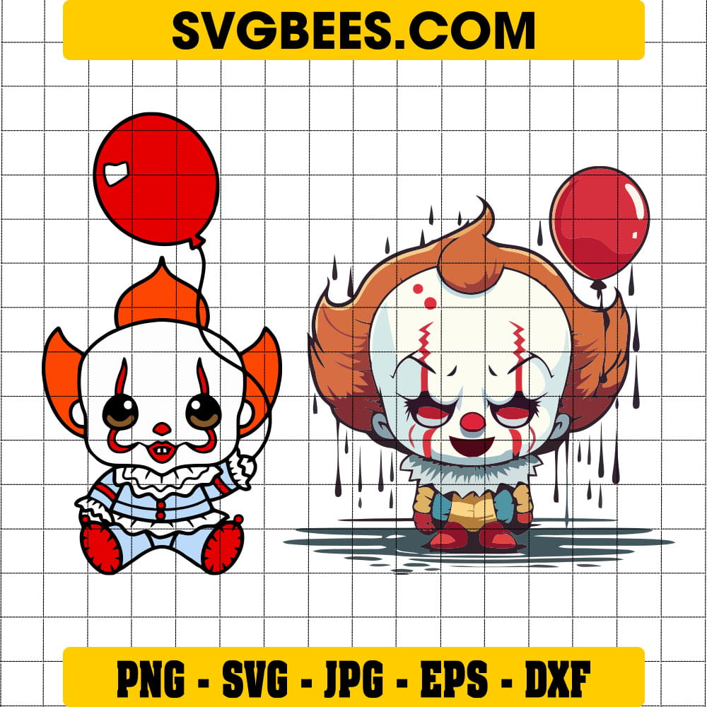Pennywise Clown holding Georgie Ship SVG - SVGbees