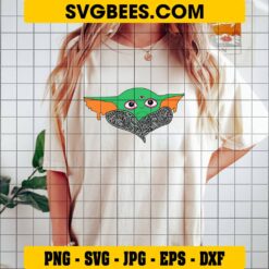 Baby Yoda SVG Cricut on Shirt