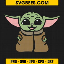 Baby Yoda SVG Layered