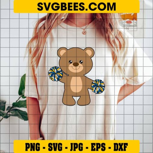 Bear With Pom Poms SVG on Shirt