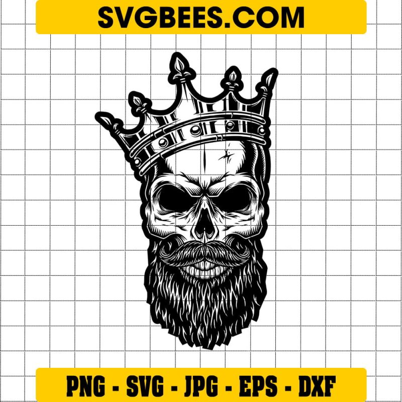 Bearded Skull SVG