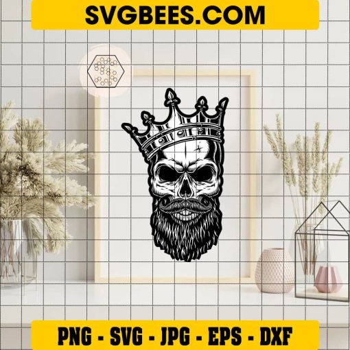 Bearded Skull SVG on Frame