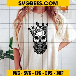 Bearded Skull SVG on Shirt