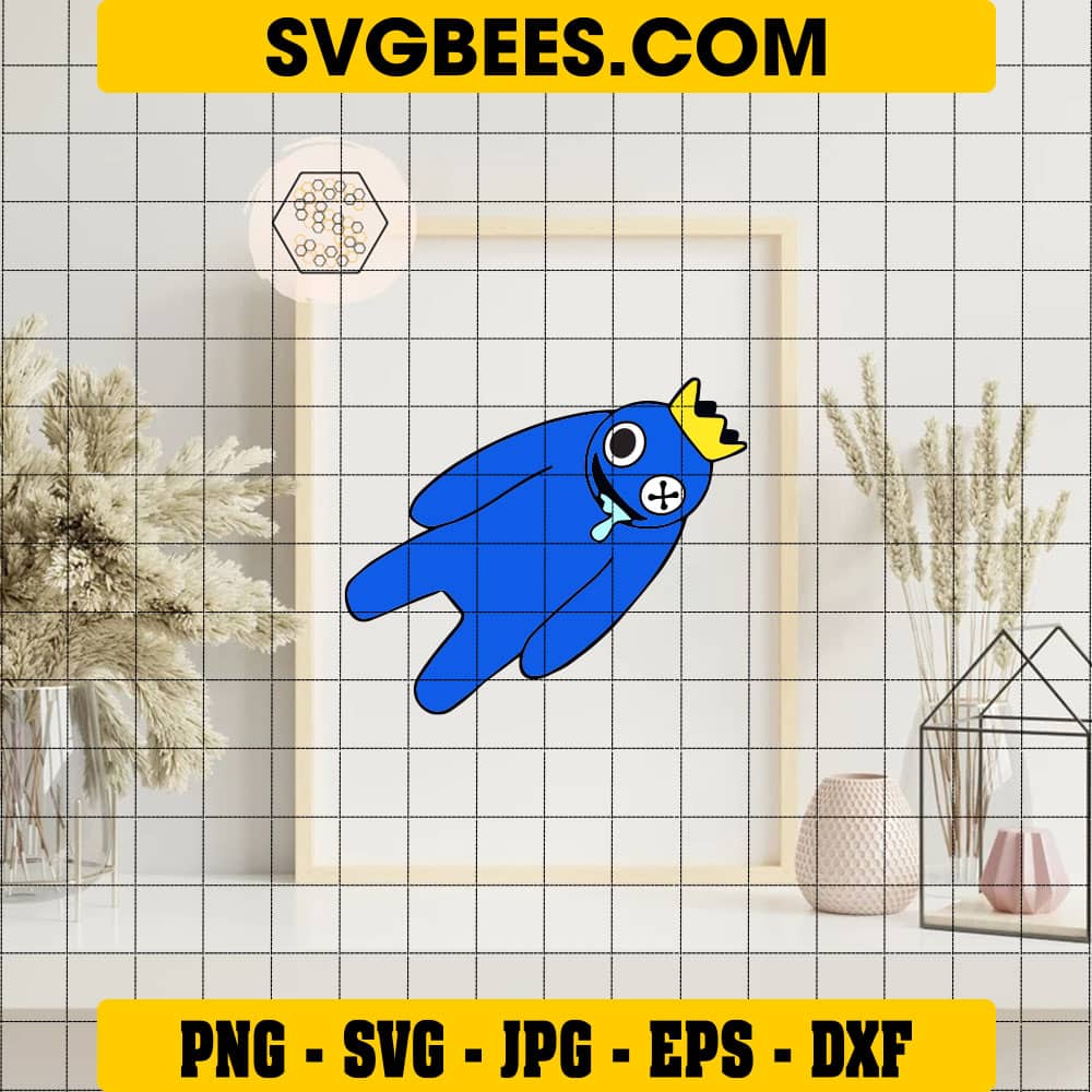 Blue Rainbow Friends SVG Roblox Face SVG - SVGbees
