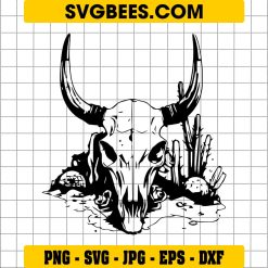 Bull Skull SVG, Skull SVG