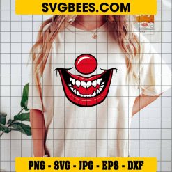 Clown Face SVG on Shirt