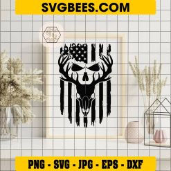 Deer Skull SVG on Frame