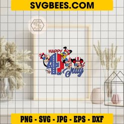 Disney Fourth of July SVG on Frame