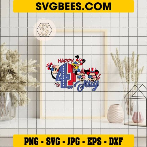 Disney Fourth of July SVG on Frame