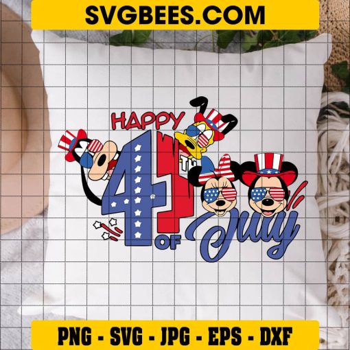 Disney Fourth of July SVG on Pillow