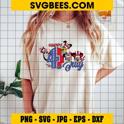 Disney Fourth of July SVG on Shirt