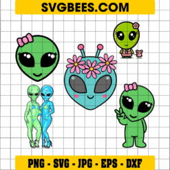 Girl Alien SVG