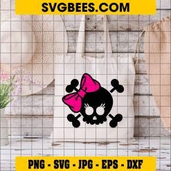 Girly Skull SVG on Bag