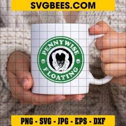 Halloween Pennywise Svg, Starbucks Horror Logo Svg on Cup