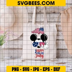 Happy Fourth Of July Svg, 4th of July Mickey Mouse Svg on Bag