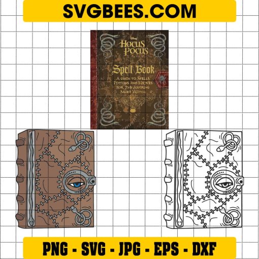 Hocus Pocus Book SVG, Spellbook SVG