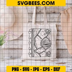 Hocus Pocus Book SVG, Spellbook SVG on Bag