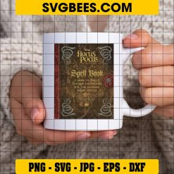 Hocus Pocus Book SVG, Spellbook SVG on Cup