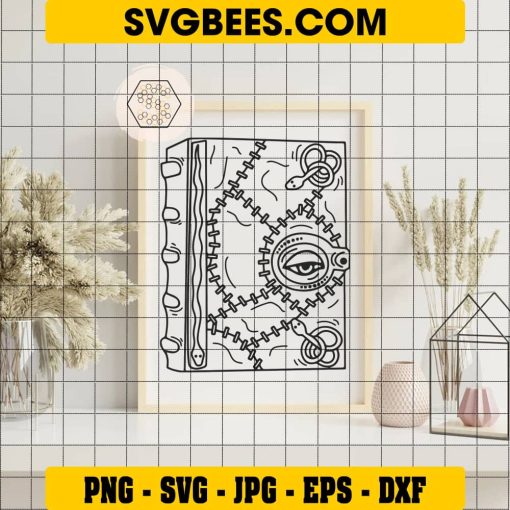 Hocus Pocus Book SVG, Spellbook SVG on Frame