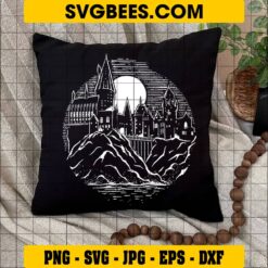Hogwarts Castle SVG on Pillow