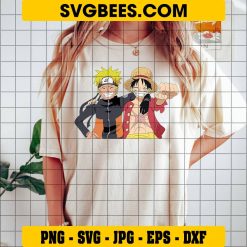 I Will Become The Pirate King Svg, I will become Hokage, Naruto And Luffy Anime on Shirt