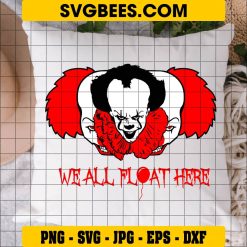 Inside The Mask Pennywise SVG on Pillow