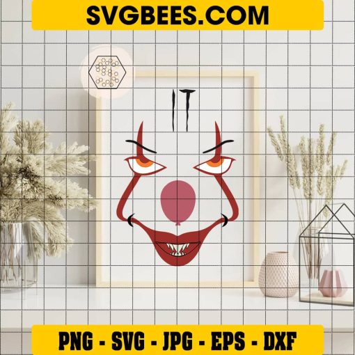 It Clown SVG on Frame