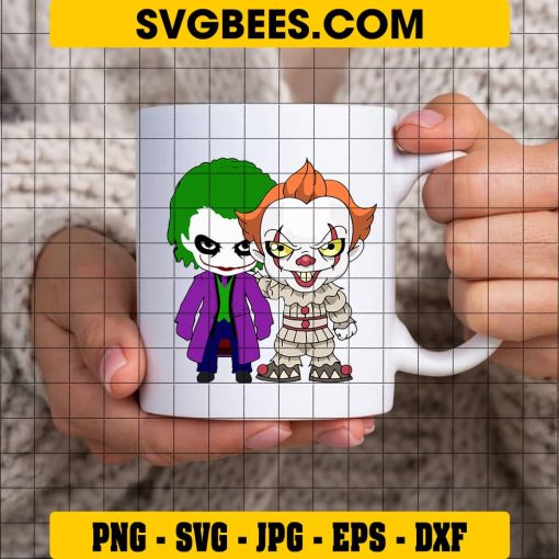 Joker SVG and Pennywise Svg on Cup
