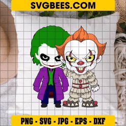 Joker SVG and Pennywise Svg on Pillow